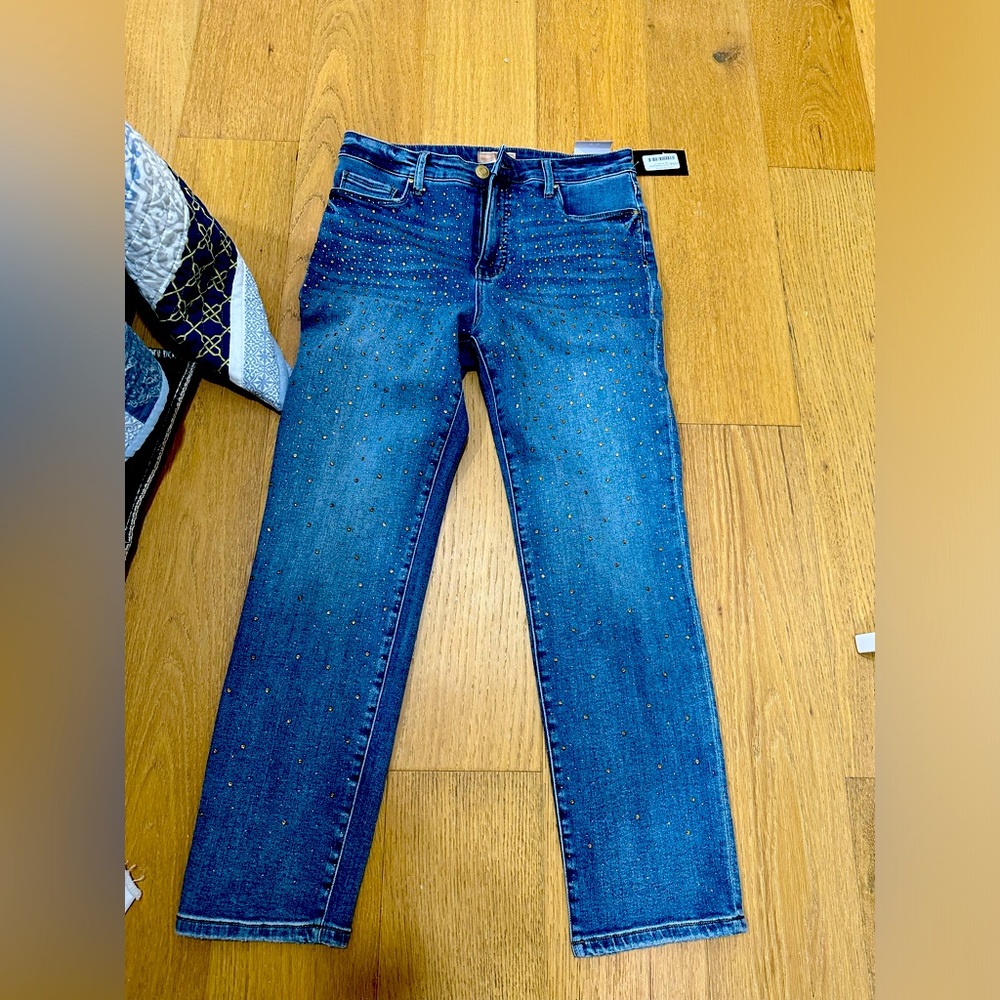Brand new Sparkly high rise straight leg boutique jeans